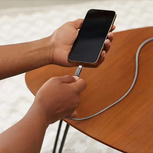 Miniatura 11 de Amazon Basics - Cable cargador USB trenzado de nailon - Cargador para iPhone con certificación MFi Gris-oscuro