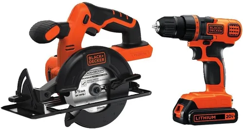 Miniatura 2 de BLACK+DECKER Kit combinado de taladro/destornillador inalámbrico de 20 V MAX con sierra y batería de litio adicional de 1.5 Ah (BD2KITCDDCS y LBXR20)