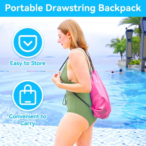 Miniatura 7 de Portabebés, soporte ajustable de doble uso para el pecho con mochila con cordón para recién nacidos a niños pequeños de 13 a 33 libras para piscina