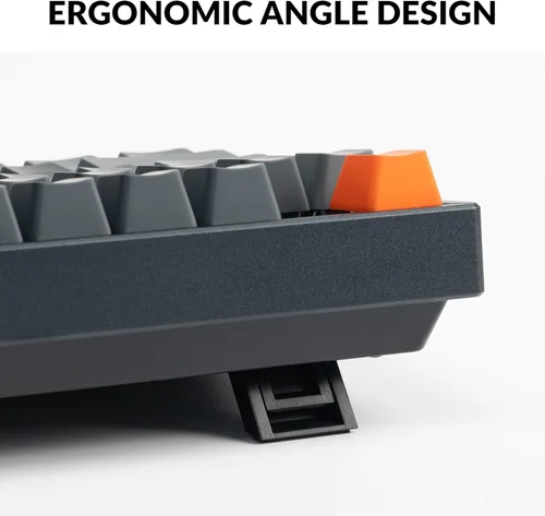 Miniatura 4 de Keychron Teclado mecánico inalámbrico K8, diseño sin llave de 87 teclas Bluetooth/con cable RGB retroiluminado con interruptor azul óptico Gateron