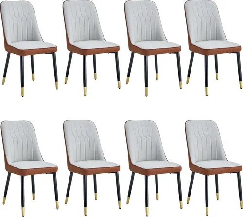 Sillas De Comedor Juego de 8 Sillas De Comedor Sillas De Comedor - Juego de 8 Sillas De Comedor Sillas De Comedor Sillas De Comedor - Asiento Gris