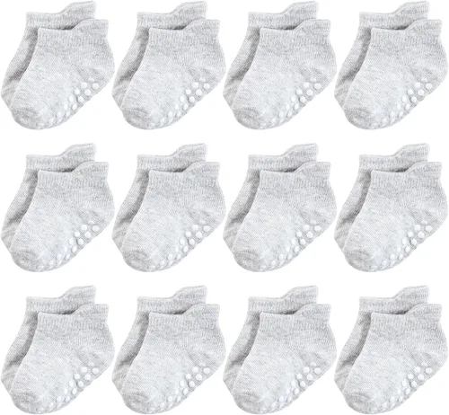 Hudson Baby Calcetines antideslizantes unisex para bebé, Rosado