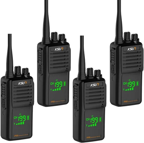 Miniatura 9 de Radio marina VHF bidireccional de mano IP68, pantalla LED impermeable, canales marinos internacionales, 136-174 MHz 8000 mAh, batería KSUN P85