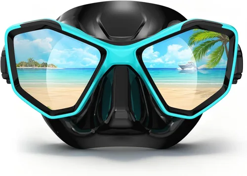 Miniatura 8 de Scuba Mask Adults, Snorkel Diving Mask, Freediving Mask, Snorkeling Gear Swimming Goggles HD Tempered Glass, Low-Volume Dive Mask with Nose Cover