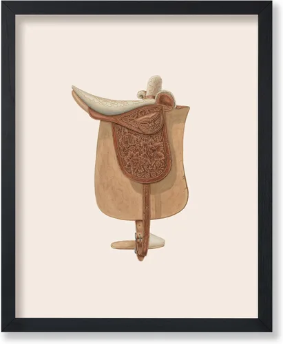 Miniatura 44 de Poster Master Póster vintage de cuero para silla de montar, estampado retro de vaquero, arte de silla de montar, diseño occidental, impresión
