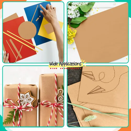 Miniatura 4 de 50 hojas de cartulina kraft marrón de 4 x 6 pulgadas de papel grueso, cartulina lisa de gramaje pesado para impresora para invitaciones, álbumes