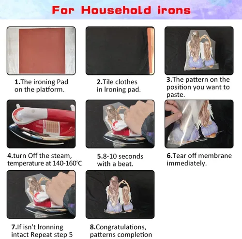 Miniatura 7 de Parches termoadhesivos para ropa para el día de San Valentín, 6 hojas de calcomanías de transferencia de calor para el día de San Valentín