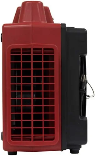 Miniatura 3 de Mini depurador de aire HEPA con tomas de corriente incorporadas y sistema de filtro de 3 etapas, 1/2 HP, 550 CFM, 2.8 amperios, 5 velocidades Rojo
