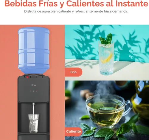 Miniatura 6 de Brio CLTL130 Dispensador refrigerador de carga superior de la serie 130 para botellas de 3 y 5 galones, agua fría y caliente, carga sin derrames