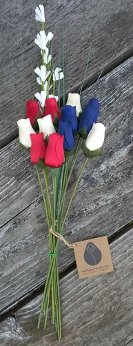 Miniatura 5 de Ramos originales de rosas de madera en 1, 2, o 3 docenas, Abedul, 1 Docena