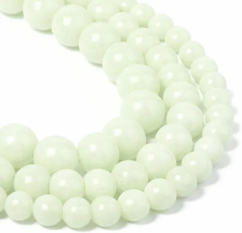 Miniatura 43 de 60 cuentas de turquesa de concha blanca, cuentas redondas sueltas de piedra natural de 0.236 pulgadas para hacer joyas, aretes, collares, Turquesa