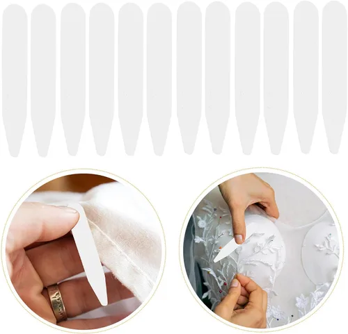 Miniatura 9 de 200pcs Plastic Collar Stays for Men and Women Dress Shirts Shirt Collar Inserts with 50.8x10x0.8mm