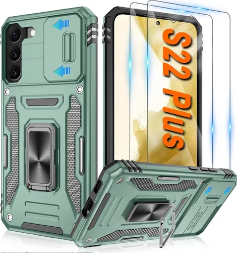 Miniatura 101 de Atump Funda para Motorola Moto G Play 2024 (4G) con [paquete de 2] protector de pantalla HD y cubierta para cámara deslizante, soporte de anillo