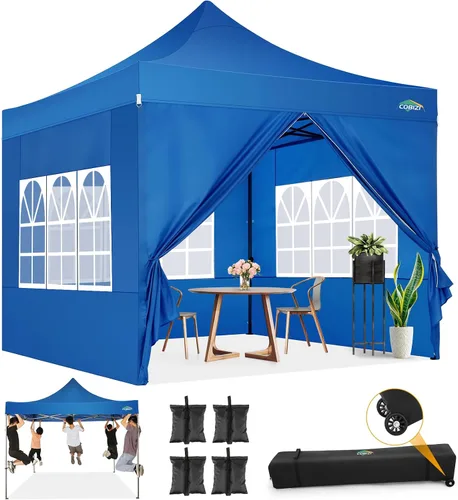Miniatura 139 de COBIZI Tienda de campaña desplegable de 6.6 x 6.6 pies, toldo resistente, fácil de instalar, impermeable, para exteriores, fiestas, playa, jardín