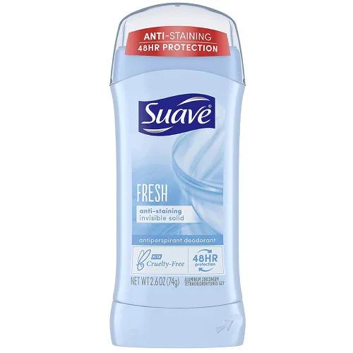 Suave Desodorante 2.6 onzas 24 horas fresco invisible sólido (2.6 fl oz) (paquete de 2)