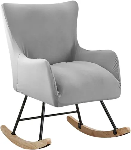 Miniatura 14 de Funda elástica para silla mecedora de guardería, funda estampada para sillón con acento mecedor, para sala de estar, dormitorio, oficinas, 01