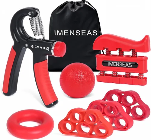 Miniatura 7 de Hand Grip Strengthener 7 Pack Adjustable Hand Gripper, Finger Stretcher Resistance Extensor Bands, Finger Exerciser, Grip Strength Ring & Stress