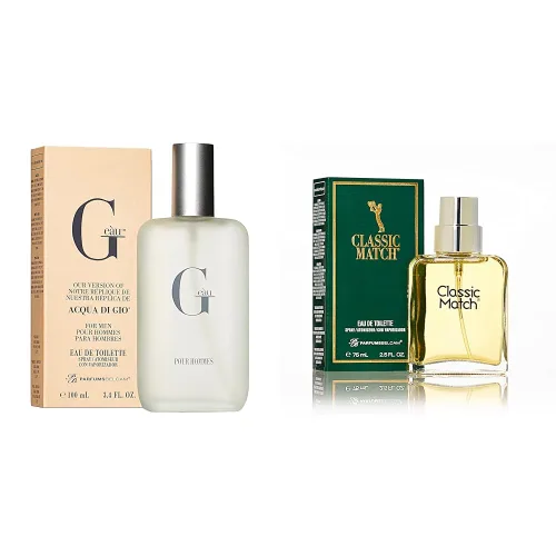 PB ParfumsBelcam Paquete de fragancias para hombre – Eau de Toilette en espray inspirado en Acqua Di Gio y Polo Eau de Toilette, 3.4 y 2.5 onzas
