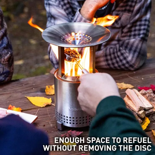 Miniatura 4 de Solo Stove Mesa - Deflector de calor, con 3 patas desmontables, accesorio para hoguera Mesa, captura y redirige el calor, acero inoxidable 304