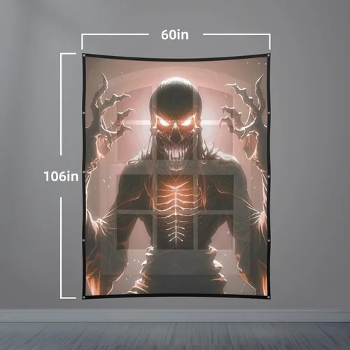 Miniatura 4 de Video de pantalla de proyección trasera holográfica: pantallas de proyección al aire libre Proyectores de 60" x 106" Videos de Halloween para colgar