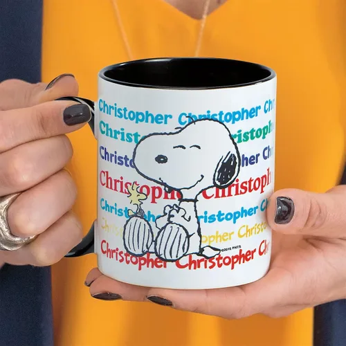 Miniatura 4 de Current Peanuts Snoopy & Woodstock - Taza de cerámica personalizada – Taza de café segura para microondas de 11 onzas, bonitas tazas de personajes
