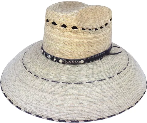 Sombrero de vaquero de Palm Western Mexicana Sombrero Safari Sun Salvavidas Jardinero SPF ala grande