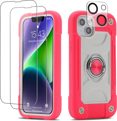 Miniatura 24 de Funda para iPhone Se3/iPhone Se2, iPhone 6/6S, iPhone 7/iPhone 8 de 4.7 pulgadas con soporte de anillo, con 2 protectores de pantalla resistentes