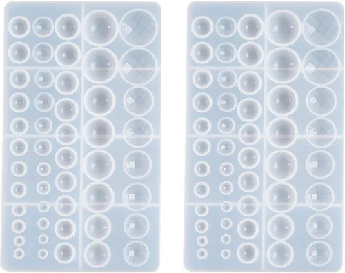 Miniatura 10 de Molde de silicona de 2 piezas en forma de corazón, molde de fundición para joyería en forma de corazón de tamaño mixto para hacer aretes y proyectos