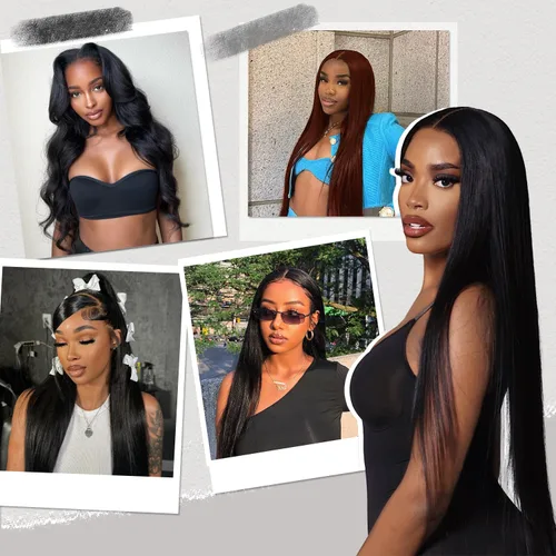 Miniatura 6 de 22 Inch Black Straight Wig Human Hair 220 Density Transparent Hd Glueless Wigs Human Hair Pre Plucked Pre Cut 9x6 Lace Front Wigs Wigs For Black