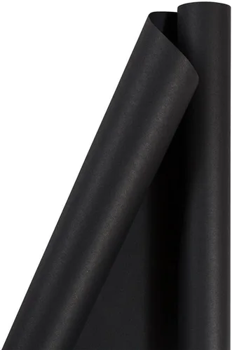 Miniatura 7 de JAM Paper Envoltura de regalo - Papel de envoltura mate - 50 pies cuadrados en total (30 pulg x 10 pies cada uno) - Negro mate - 2 rollos por paquete