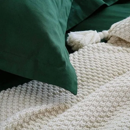 Miniatura 3 de INDACORIFY Emerald Green Cotton Duvet Cover Stonewashed Cotton Bedding set and Pillowcases Luxurious Cozy Comfy Soft Cotton Bedding Set Donna Cover