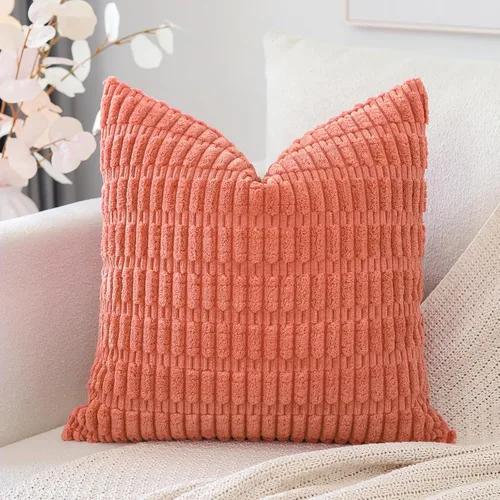 Miniatura 35 de OTOSTAR Fundas de Almohada Decorativas de Pana de 16 x 24 Pulgadas Súper Suaves Bohemias a Rayas Rectangulares Fundas de Cojín Modernas para Sofá