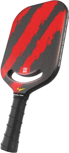 Warping Point Ascent Pickleball Paletas | Raqueta de pickleball de fibra de carbono con garganta aerodinámica | Superficie de grano texturizada |