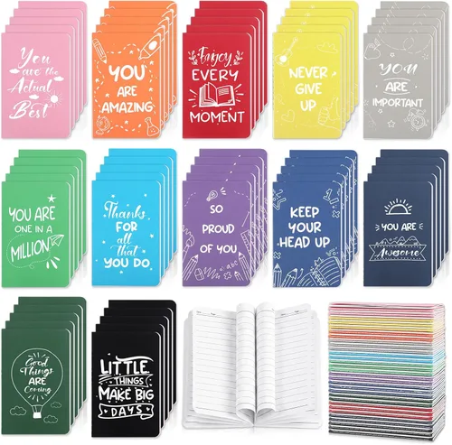 Miniatura 8 de BESARME Paquete de 60 mini cuadernos a granel, cuaderno de bolsillo pequeño de papel en blanco, mini cuadernos de bocetos, cuadernos de notas
