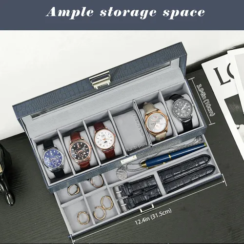 Miniatura 4 de ProCase Paquete de caja de reloj con caja de reloj de 6 ranuras
