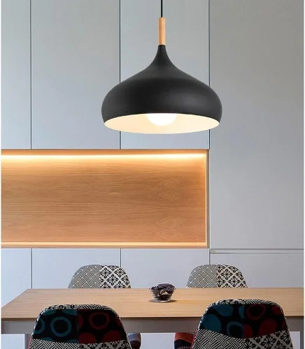 Miniatura 5 de Lámpara colgante de color macarrón para interiores de altura ajustable, lámpara nórdica industrial E27, lámpara de techo para cocina, isla, comedor