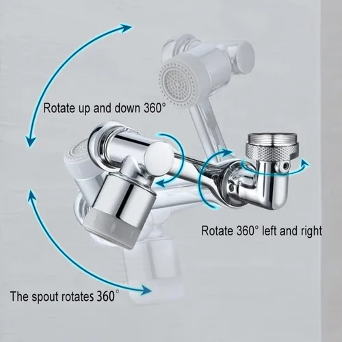 Miniatura 8 de Extensor de grifo de 1080° para lavabo de baño, aireador extensor de grifo giratorio, accesorio de grifo giratorio, aireador de grifo giratorio