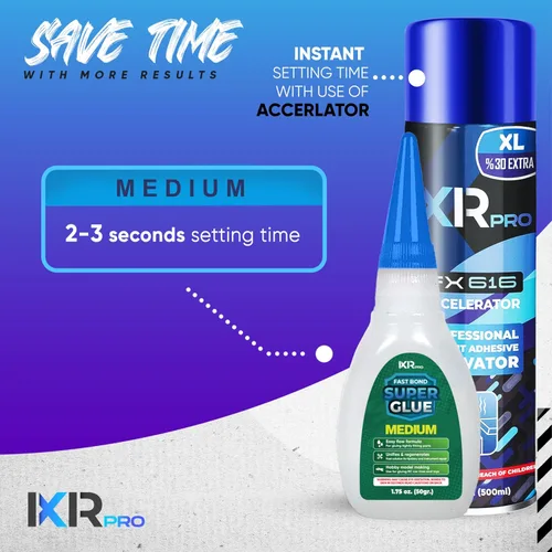 Miniatura 7 de CA Glue con Kit Activador 1.75 oz Pegamento de Cianoacrilato de Viscosidad Media 16.9 oz Spray Activador SuperGlue de Alta Resistencia para Rellenar