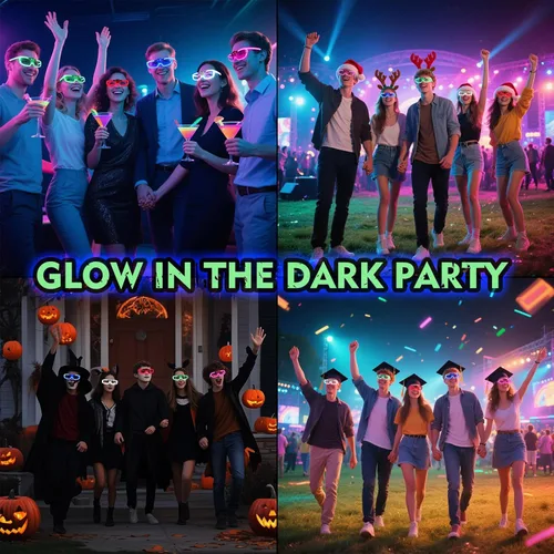 Miniatura 5 de 28 Paquetes de Gafas LED, 5 colores neón, 3 modos de luz, Gafas con Varillas Luminosas que se Iluminan, Suministros de Fiesta que Brillan