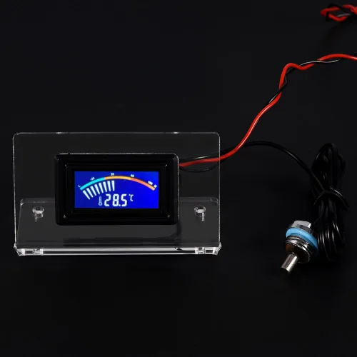 Miniatura 8 de Detector de temperatura PC Computadora de refrigeración por agua Detector de temperatura Termómetro digital/Dial Kit de marco de pantalla LCD