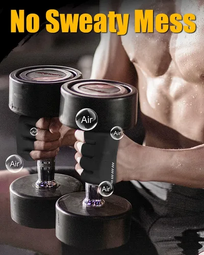 Miniatura 6 de RIGWARL Guantes de entrenamiento para levantamiento de pesas para hombres y mujeres, guantes de gimnasio transpirables sin dedos para pesas, remo