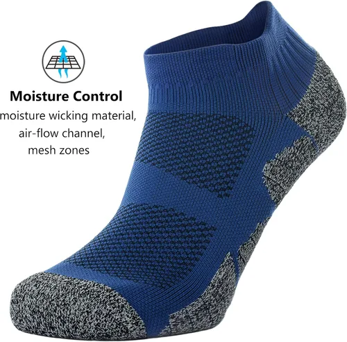 Miniatura 5 de CWVLC - Calcetines tobilleros deportivos de compresión acolchados unisex