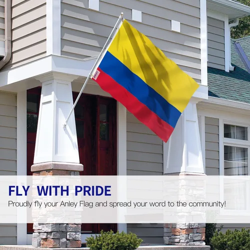 Miniatura 2 de Anley Fly Breeze - Bandera de Colombia de 3 x 5 pies, color vivo y a prueba de decoloración, cabecera de lona y doble costura, banderas nacionales