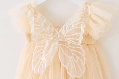 Miniatura 5 de YETANLID Vestido tutú de tul para niñas pequeñas, estampado de mariposas, talla 6M-5T