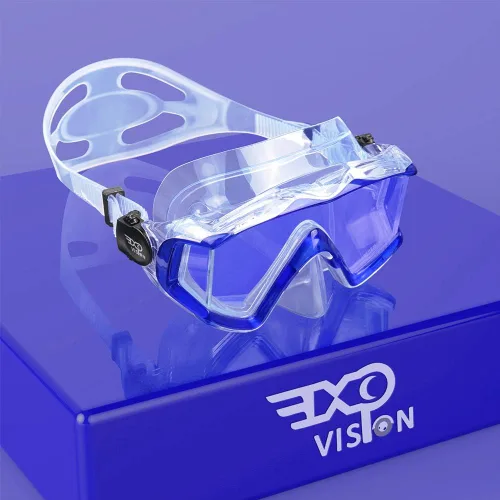 Máscara de buceo Pano 3 para adultos, máscara de esnórquel de vidrio templado, máscara de natación antivaho sin fugas, gafas de natación con Azul
