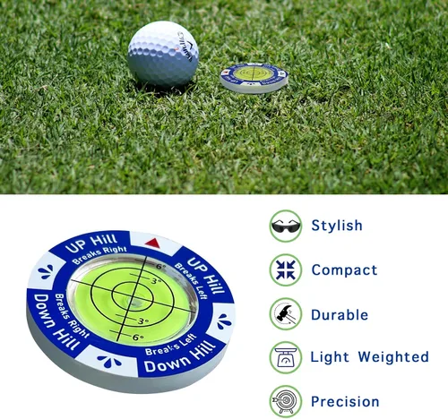 Miniatura 4 de Golf Green Reader - Marcador de pelota de golf con accesorios de golf de nivel para poner golf, ayuda de lectura verde, herramienta de entrenamiento