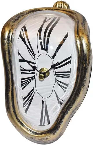 Reloj derretido de Dalí, reloj derretido de regalo, decoración artística, reloj de pared inspirado, colgante de estante retorcido, surrealista para