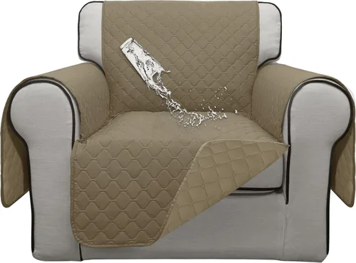 Miniatura 63 de ISSUNTEX Fundas de sofá de dos plazas con doble protección 100% impermeables para sala de estar, fundas para sofá de 2 cojines, protector de muebles
