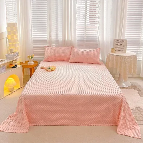 Miniatura 10 de Sábana de cama de punto Minky sólido, sábana de forro polar de terciopelo cálido, sábana encimera, manta de cama ligera, individual, gris oscuro