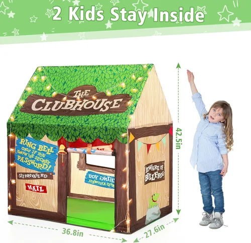 Miniatura 3 de Tienda de campaña para niños pequeños con luces de estrella, casa de juegos para niños y niñas, Navidad, cumpleaños, casa club, juguetes Multicolor